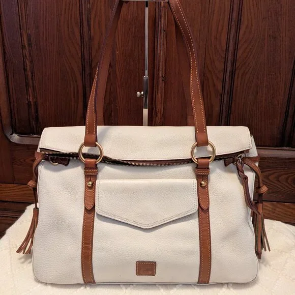 Vintage Dooney & Bourke Chalk/White Florentine Smith Bag - Picture 2 of 12